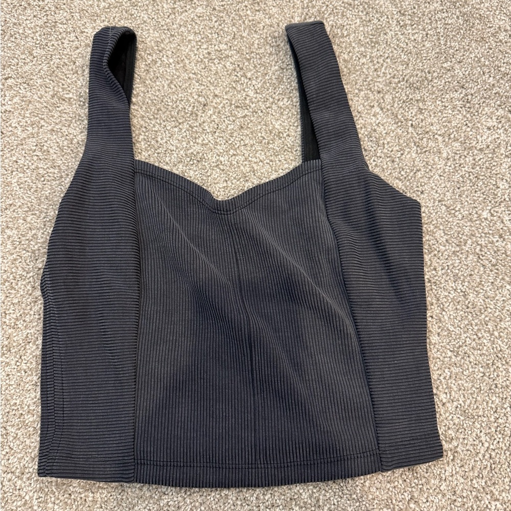 Lululemon dark gray/Black Ribbed Women's Top size small